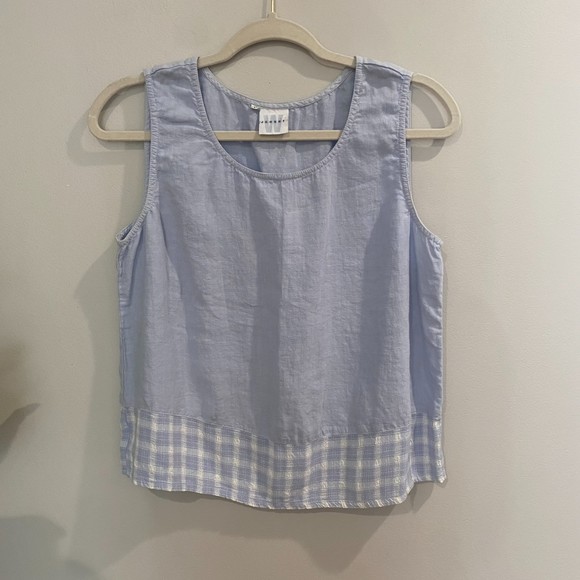 Johnny Was Tops - Vintage RARE Johnny Was Linen Tank Top Size Medium